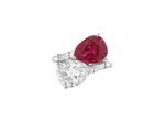 4 Carat Pear Statement | Ruby Red | 14K White Gold | Modern Nobility | Modern Classic - Image 3