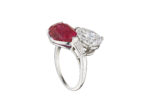 4 Carat Pear Statement | Ruby Red | 14K White Gold | Modern Nobility | Modern Classic - Image 4