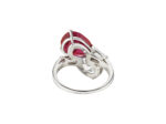 4 Carat Pear Statement | Ruby Red | 14K White Gold | Modern Nobility | Modern Classic - Image 5