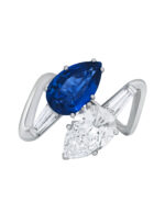 4 Carat Round Brilliant Statement | Royal Blue Sapphire | 14K White Gold | Everyday Royalty