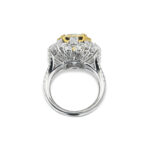 4 Carat Round Brilliant Statement | Fancy Yellow | 14K White Gold - Image 3