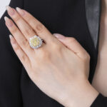 4 Carat Round Brilliant Statement | Fancy Yellow | 14K White Gold - Image 4