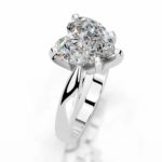4 Carat Heart Shape Statement | Brilliant White / D color | VS | 14K White Gold - Image 4