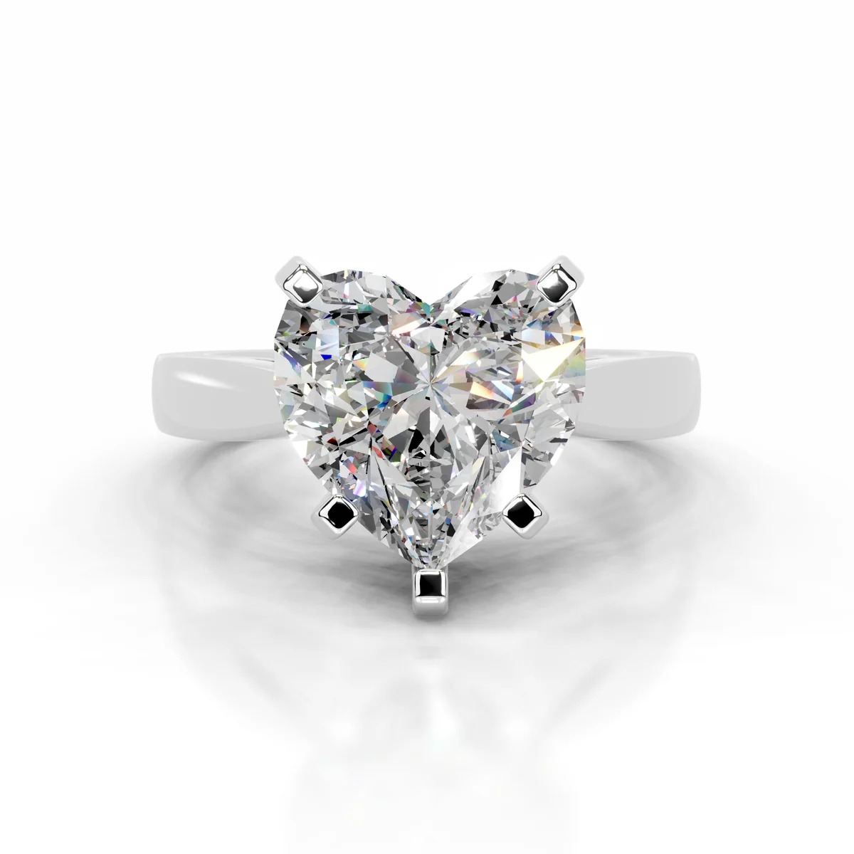 4-carats-heart-cut-ring-d-vs-135-000-front-view-primary.jpg 4 Carat Heart Shape Statement | Brilliant White / D color | VS | 14K White Gold - Image 1