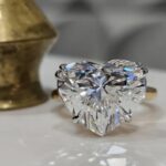 4 Carat Heart Shape Statement | Brilliant White / F color | SI | 14K White Gold - Image 5