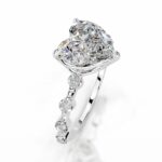 4 Carat Heart Shape Statement | Brilliant White / F color | VS | 14K White Gold - Image 4
