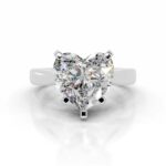 4 Carat Heart Shape Statement | Brilliant White | VVS | 14K White Gold