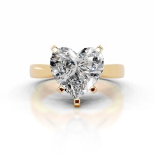 4 Carat Heart Shape Statement | Brilliant White / J color | VVS | 14K White Gold