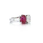 4 Carat Oval Statement | Ruby Red | 14K White Gold | Effortless Elegance | Modern Classic - Image 2