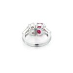 4 Carat Oval Statement | Ruby Red | 14K White Gold | Effortless Elegance | Modern Classic - Image 6