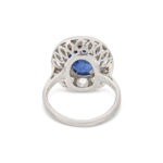 4 Carat Round Brilliant Statement | Royal Blue Sapphire | 14K White Gold - Image 4