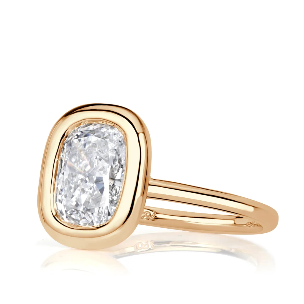 3.01 Carat Cushion Diamond Ring | Brilliant White | 14K White Gold | Modern Nobility