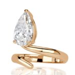 3.01 Carat Pear Diamond Ring | Brilliant White | 14K White Gold | A Classic Statement - Image 2