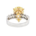 4 Carat Pear Statement | Fancy Yellow | 14K White Gold | Colour-Collector’s Treasure - Image 4