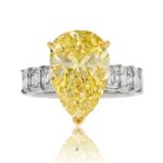 4 Carat Pear Statement | Fancy Yellow | 14K White Gold | Colour-Collector’s Treasure - Image 5