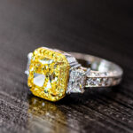 3 Carat Radiant Diamond Ring | Fancy Yellow | 14K White Gold | Sunlit Royal Radiance - Image 5