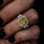 3 Carat Radiant Diamond Ring | Fancy Yellow | 14K White Gold | Sunlit Royal Radiance - Image 6