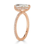 3 Carat Pear Diamond Ring | Brilliant White | 14K White Gold | A Classic Statement - Image 3