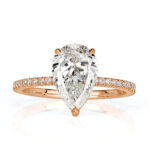 3 Carat Pear Diamond Ring | Brilliant White | 14K White Gold | A Classic Statement