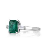 1.8 Carat Emerald Diamond Ring | 14K White Gold | Pure Sophistication - Image 2