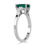 1.8 Carat Emerald Diamond Ring | 14K White Gold | Pure Sophistication - Image 4
