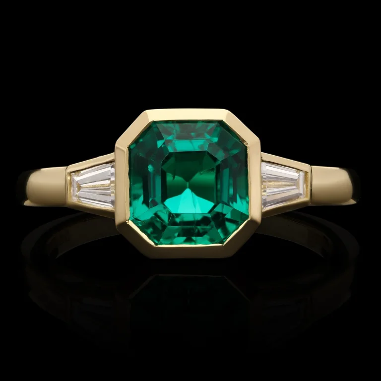 1.83 Carat Emerald-cut Statement | 14K White Gold | Refined Light