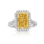 3 Carat Radiant Diamond Ring | Fancy Yellow | 14K White Gold | Colour-Collector’s Treasure - Image 3