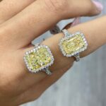 3 Carat Radiant Diamond Ring | Fancy Yellow | 14K White Gold | Colour-Collector’s Treasure