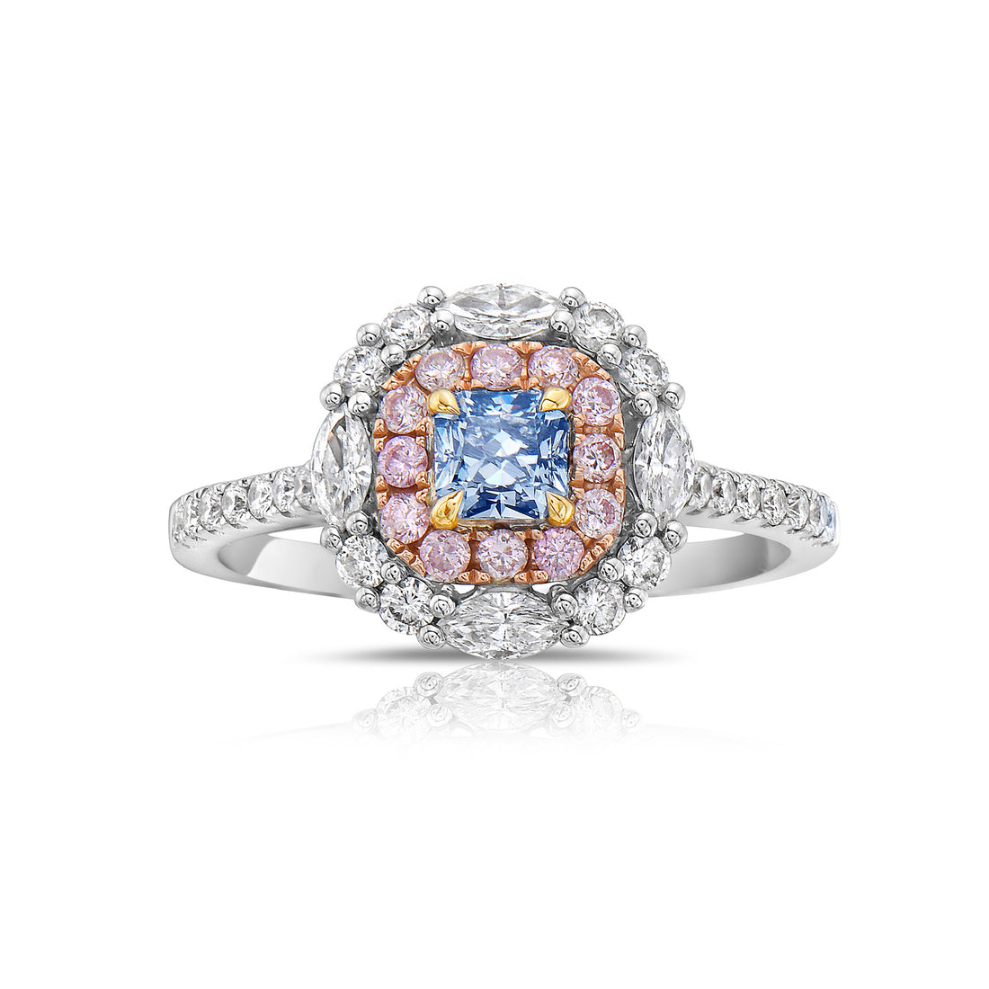 45000-fancy-blue-radiant-diamond-ring-front-view-primary.jpg Radiant Statement | Fancy Yellow | 14K White Gold | Rare Fancy-Color Splendour - Image 1