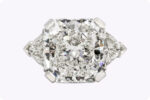 10.01 Carat Radiant Diamond Ring | Brilliant White | 18K Gold | Collector’s Grade Grandeur - Image 4