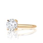 3 Carat Round Brilliant Diamond Ring | Brilliant White | 14K White Gold - Image 2