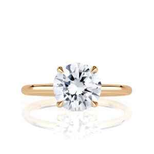 3 Carat Round Brilliant Diamond Ring | Brilliant White | 14K White Gold