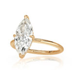 2.5 Carat Marquise Diamond Ring | Brilliant White | 14K White Gold | Effortless Elegance - Image 2