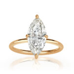 2.5 Carat Marquise Diamond Ring | Brilliant White | 14K White Gold | Effortless Elegance