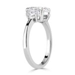 3 Carat Oval Diamond Ring | Brilliant White | 14K White Gold | Modern Nobility | Heirloom - Image 4