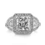 3 Carat Radiant Diamond Ring | Brilliant White | 14K White Gold | Effortless Elegance - Image 2