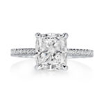 3 Carat Radiant Halo Diamond Ring | Brilliant White | 18K Gold | Effortless Elegance - Image 3