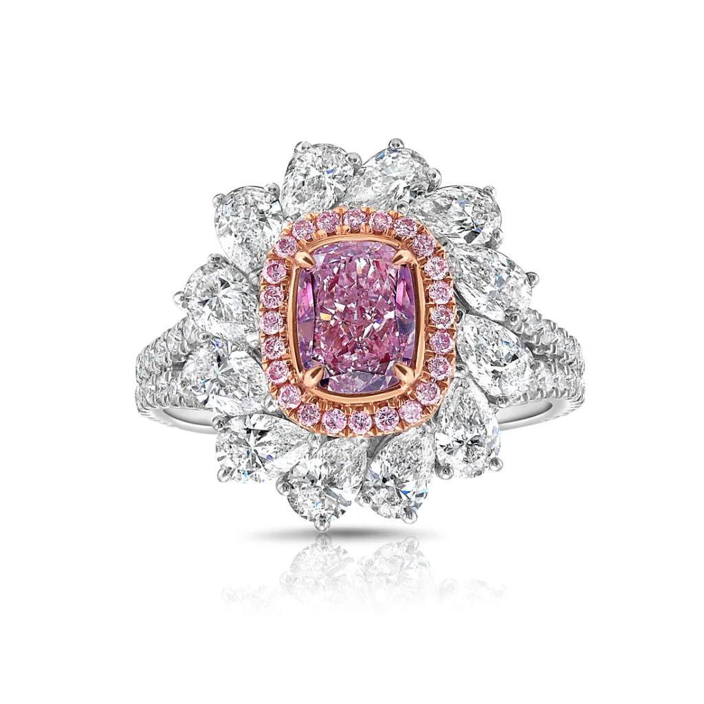1 Carat Cushion Statement | Fancy Yellow | 14K White Gold | Sunlit Royal Radiance