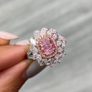 1 Carat Cushion Statement | Fancy Yellow | 14K White Gold | Sunlit Royal Radiance