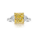 3 Carat Radiant Statement | Fancy Yellow | 14K White Gold | Rare Fancy-Color Splendour - Image 2