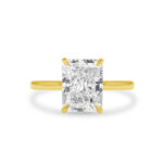 3.14 Carat Radiant Halo Diamond Ring | Brilliant White | 18K Yellow Gold - Image 5