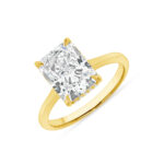 3.14 Carat Radiant Halo Diamond Ring | Brilliant White | 18K Yellow Gold - Image 6