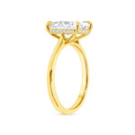 3.14 Carat Radiant Halo Diamond Ring | Brilliant White | 18K Yellow Gold - Image 7