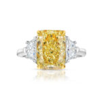 3.5 Carat Radiant Diamond Ring | Fancy Yellow | 14K White Gold | Rare Fancy-Color Splendour - Image 2