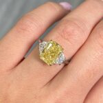 3.5 Carat Radiant Diamond Ring | Fancy Yellow | 14K White Gold | Rare Fancy-Color Splendour - Image 4