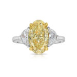 3 Carat Cushion Diamond Ring | Fancy Yellow | 14K White Gold | Colour-Collector’s Treasure - Image 4