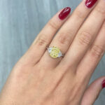 3 Carat Cushion Diamond Ring | Fancy Yellow | 14K White Gold | Rare Fancy-Color Splendour