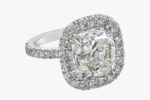 10.12 Carat Cushion Halo Diamond Ring | Brilliant White | 18K Gold - Image 4