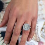 10.12 Carat Cushion Halo Diamond Ring | Brilliant White | 18K Gold