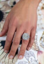 10.12 Carat Cushion Halo Diamond Ring | Brilliant White | 18K Gold